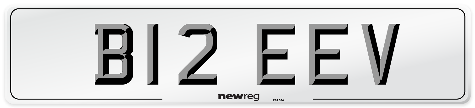 B12 EEV Number Plate from New Reg